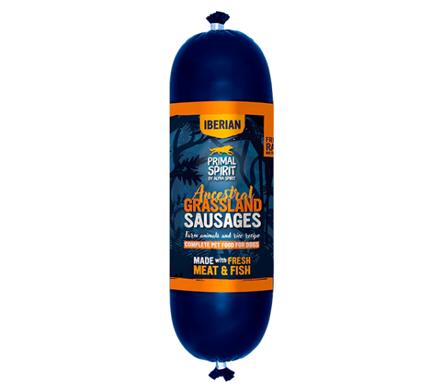 Ibērijas cūkgaļa 1kg tvaicēta desa suņiem Pilnvērtīga mitrā barība Grassland Sausages Iberian