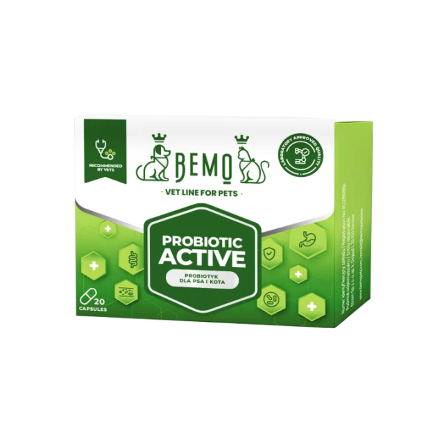 Probiotiķi suņiem / kaķiem zarnu mikrofloras uztura stabilizēšanai ar dzīvotspējīgām baktērijām VetLine Probiotic Active