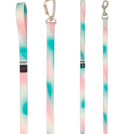 Rozā/zila pavada spīd tumsā 90-120minūtes,pašspīdošs materiāls 2cmx180cm suņiem PAIKKA Glow Leash Ombre
