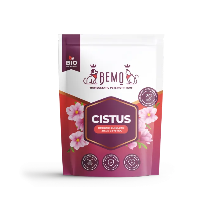 Klinšu roze toksīnu ķermeņa attīrīšana ar antioksidantu un imunoprotektīvu iedarbību suņiem / kaķiem Bemo Cistus 130g un 600g - Image 2