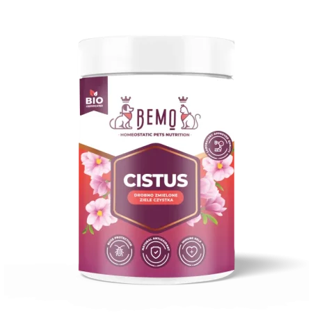 Klinšu roze toksīnu ķermeņa attīrīšana ar antioksidantu un imunoprotektīvu iedarbību suņiem / kaķiem Bemo Cistus 130g un 600g