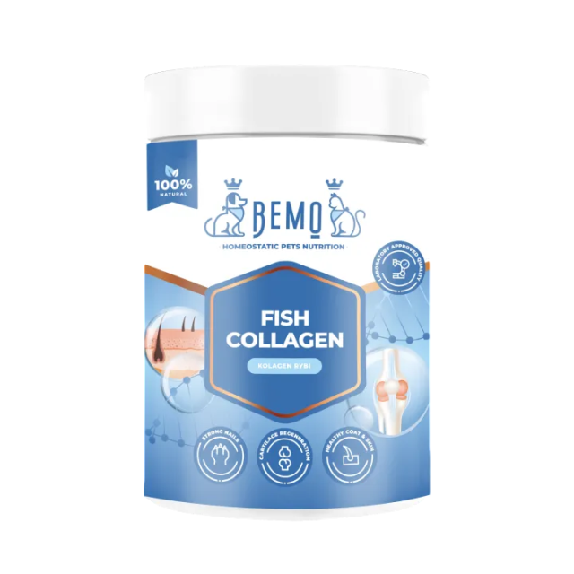 Hidrolizēts I tipa kolagēns locītavu / ādas atbalsts suņiem un kaķiem Bemo Fish Collagen 130g | 600g