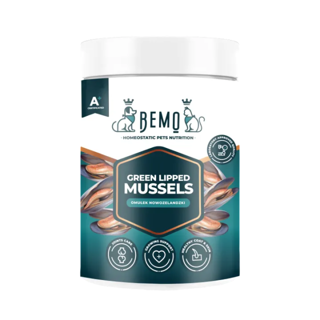 Liofilizēta Jaunzēlandes Zaļās gliemenes suņiem un kaķiem Bemo Green Lipped Mussels 130g