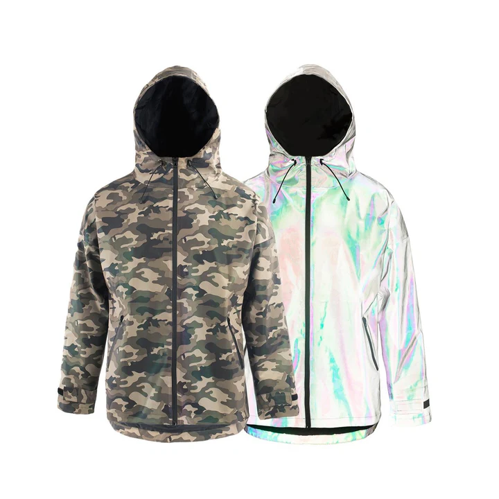 Lietus jaka sievietēm vīrietim-atstaro tumsā Camo U pastaigai ar suni treniņam xs s/m l/xl - Image 2
