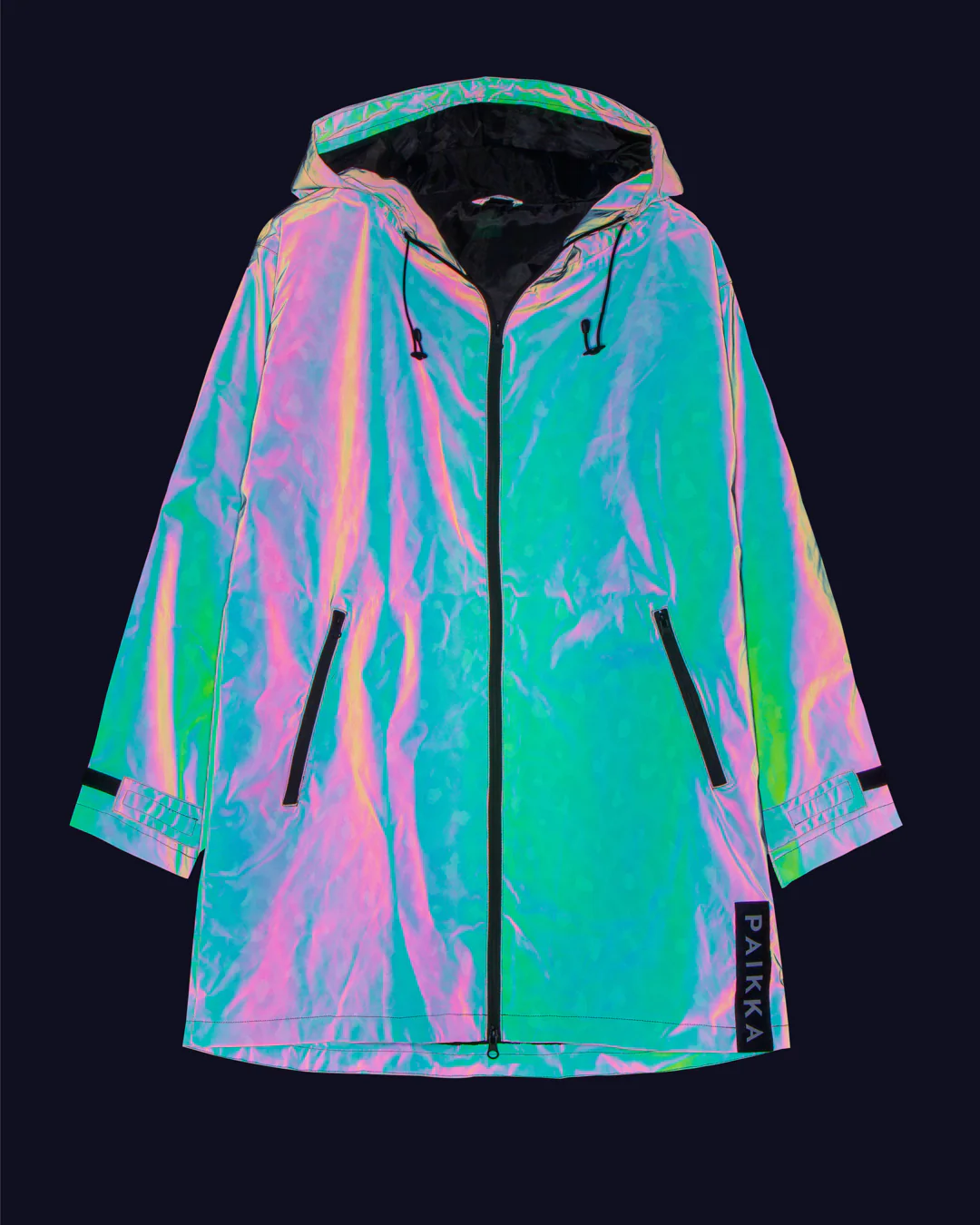 Lietusmētelis sievietēm- atstaro tumsā Leo W- zaļš garāks modelis pastaigai ar suni treniņam xs s/m l/xl - Image 3