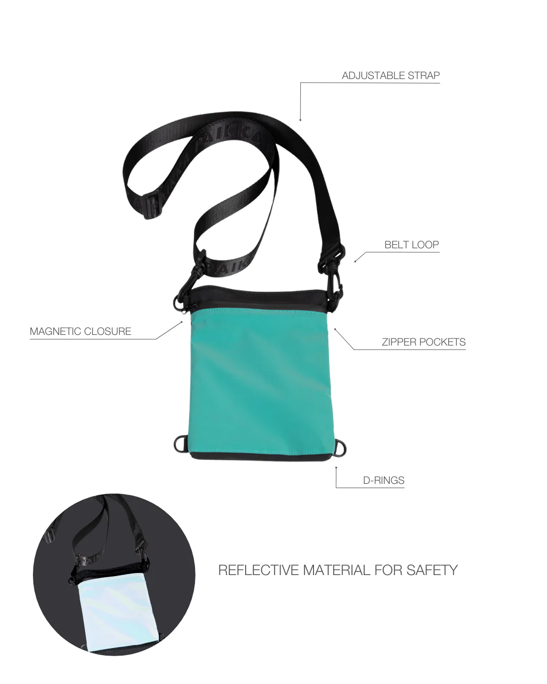 Kārumu soma suņiem- atstaro ūdensizturīga Treat Pouch Smaragds zaļa - Image 4