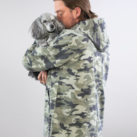Lietus jaka sievietēm vīrietim-atstaro tumsā Camo U pastaigai ar suni treniņam xs s/m l/xl