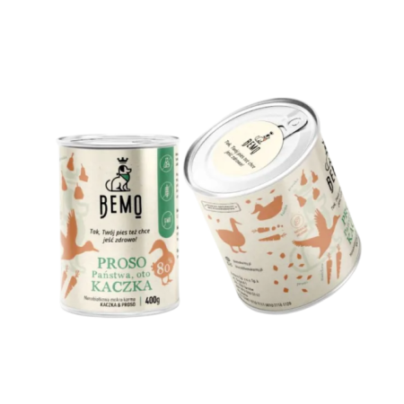 Pīles gaļa ar svaigiem burkāniem 800g BEMO monoproteīna konservi suņiem