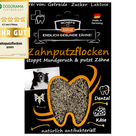 Zobu "birstes"pārslas suņiem Dental Flakes papildbarība 90g