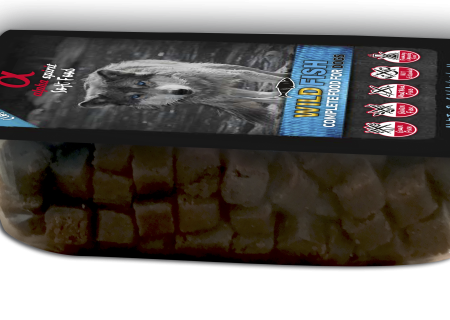 Savvaļas zivis pusmīksta barība/kārums suņiem 85% gaļas  200g