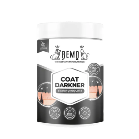 Suņiem ar tumšu apmatojumu / melniem brūniem šokolādes vilka un citiem uztura bagātinātājs Bemo Coat Darkner 150g