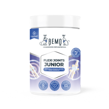 Jauniem suņiem no 9 mēnešu vecuma locītavu uztura bagātinātājs Bemo Flexi Joints Junior 150g