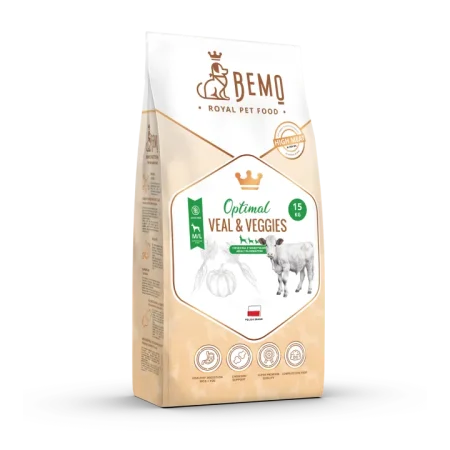 TEĻA GAĻA / DĀRZEŅI / RĪSI / pilnvērtīga sausā barība suņiem Bemo Optimal 10kg | 15kg