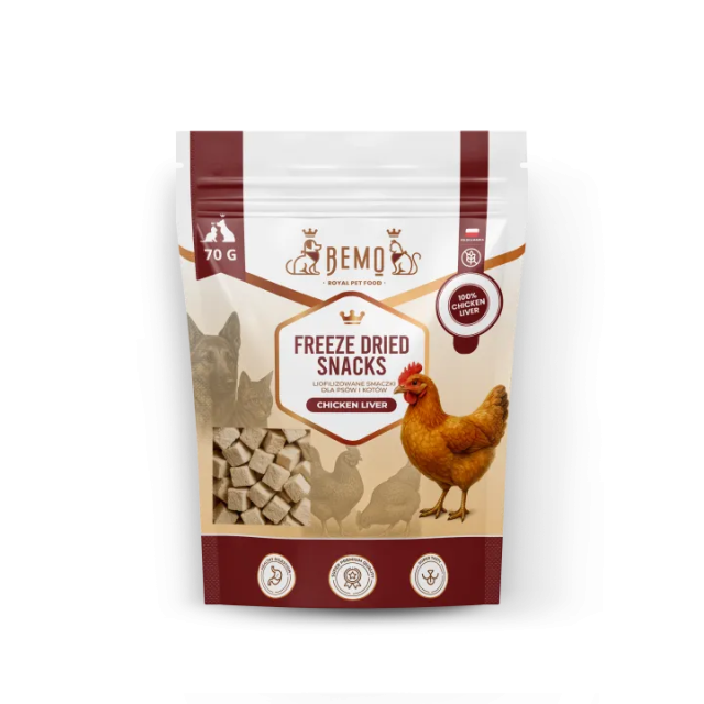 Liofilizētas uzkodas ar vistas aknām 70 g Freeze dried