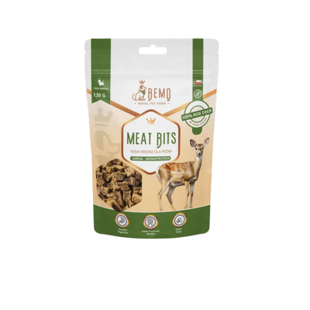 Hipoalerģiski, pusmīksti kārumi suņiem ar brieža gaļu 130 g