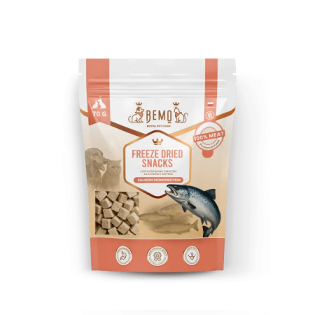 Liofilizētas uzkodas ar lasi 100% 70 g Freeze dried