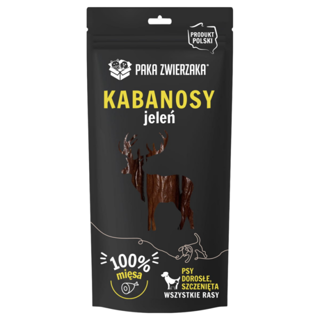 Brieža gaļas kraukšķīgās desiņas suņiem (3 gab) 80g