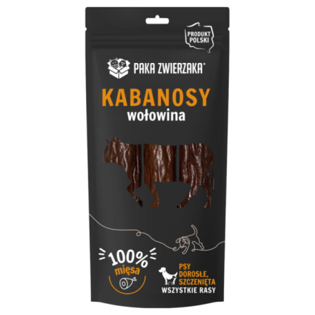 Liellopa gaļas kraukšķīgās desiņas suņiem (3 gab) 80g