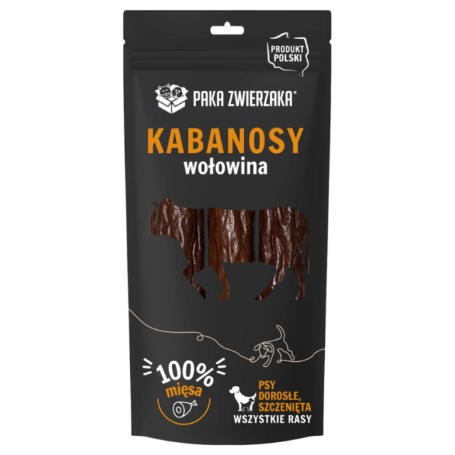 Liellopa gaļas kraukšķīgās desiņas suņiem (3 gab) 80g